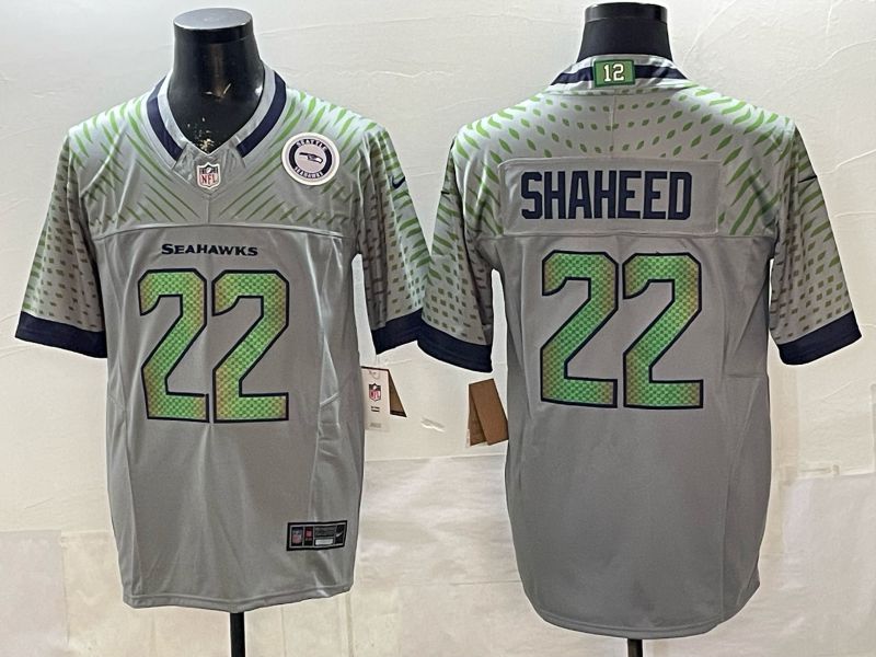 Men Seattle Seahawks #22 Shaheed Grey 5th generations 2026 Nike Limited NFL Jersey style 04